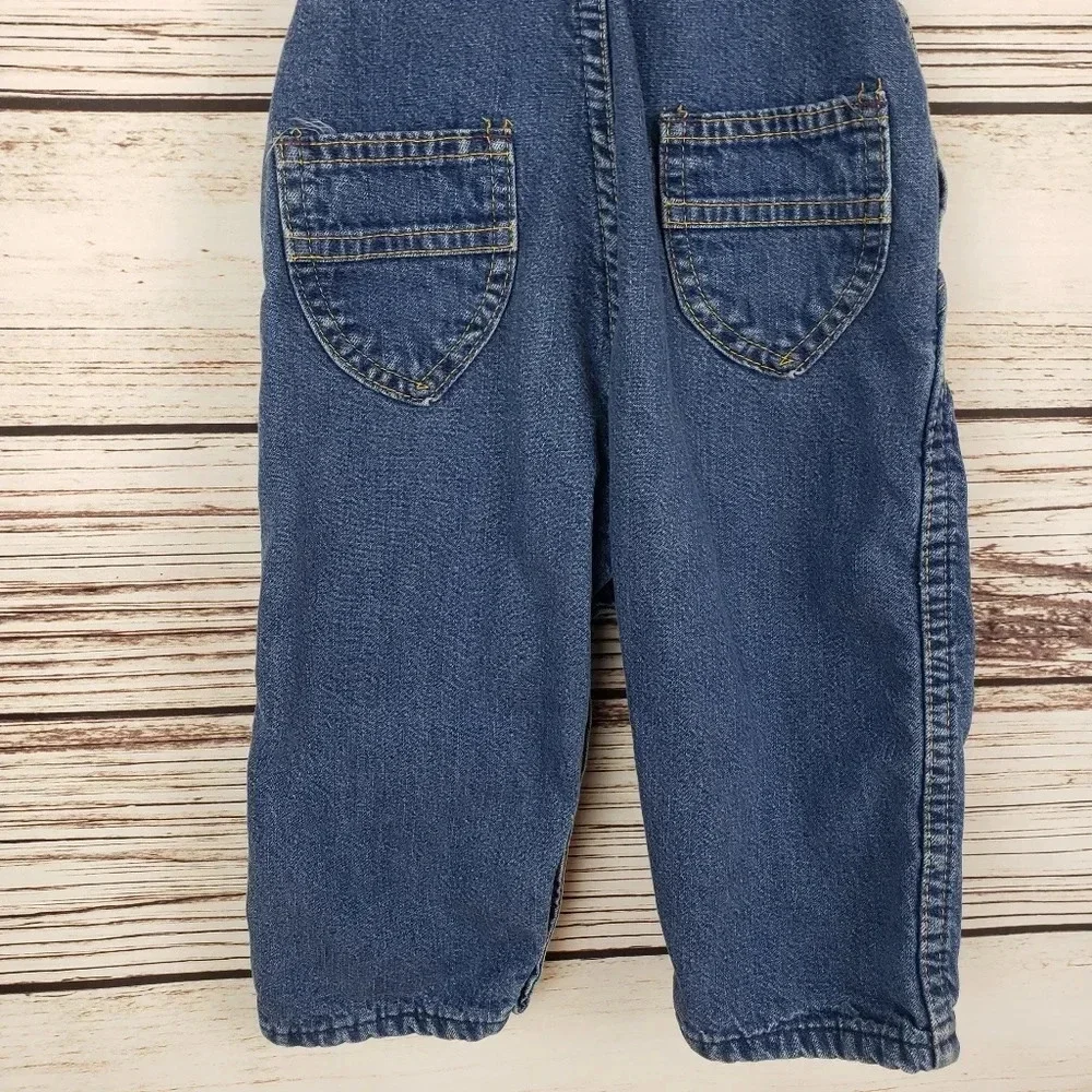 OshKosh B'Gosh 24 Mon VTG Lined Denim Overalls